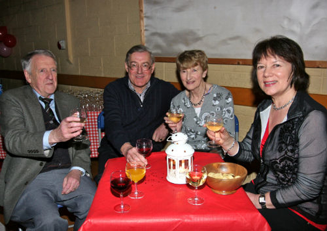 Fred Shekleton, Ken Millington, Liz Shekleton and Maureen Millington enjoy the atmosphere at the Booterstown Parish St Valentine’s 1950s Supper Dance in aid of the Raise the Roof Fund. 