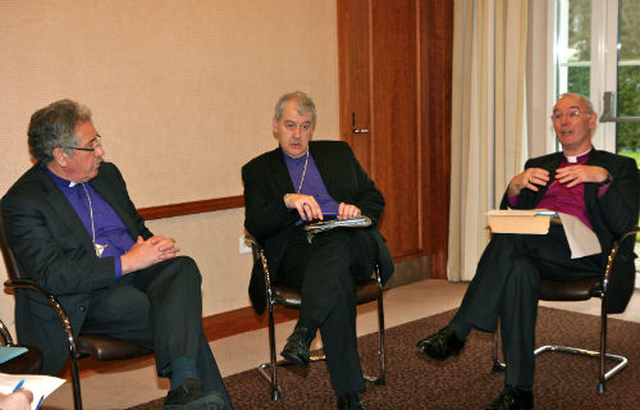 At the closing press briefing of the Bishop’s Conference were the Bishop of Limerick, the Right Revd Trevor Williams, the Archbishop of Dublin, the Most Revd Dr Michael Jackson and the Archbishop of Armagh, the Most Revd Alan Harper. 