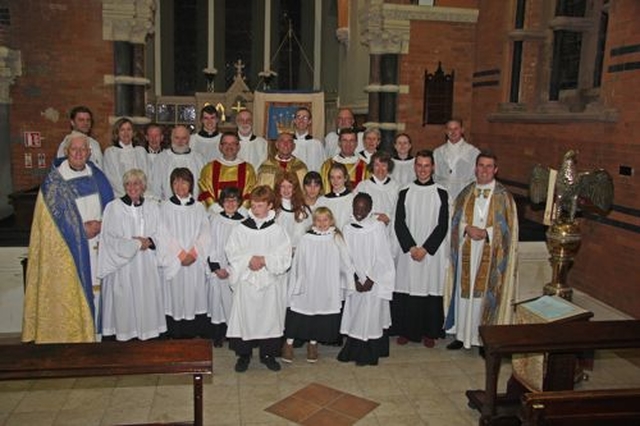 Members of the choir and clergy following the Patronal Festival Eucharist at All Saints’, Grangegorman.