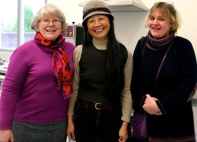 Patricia Fisher, Susie Tyler and Vivian Stafford, at the official opening and dedication of the new church hall at St Matthias’s, Killiney–Ballybrack, on Sunday November 25. 