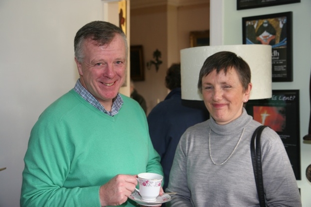 Wayne Sheridan and Valerie Sheridan at a Coffee Morning for Haiti in Drumcondra Rectory.