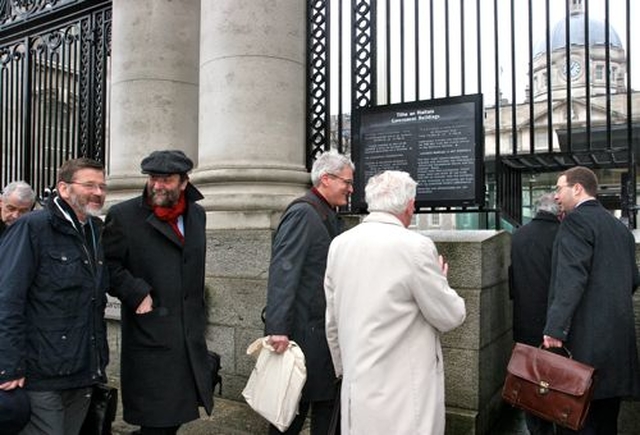 Members of the Irish and European Churches enter Government Buildings in Dublin for their meeting with the Irish EU Presidency on Friday March 8. The meeting with An Taoiseach Enda Kenny, was organised by the Irish Council of Churches on behalf of the Conference of European Churches (CEC) and the Commission of the Bishops’ Conferences of the European Churches.