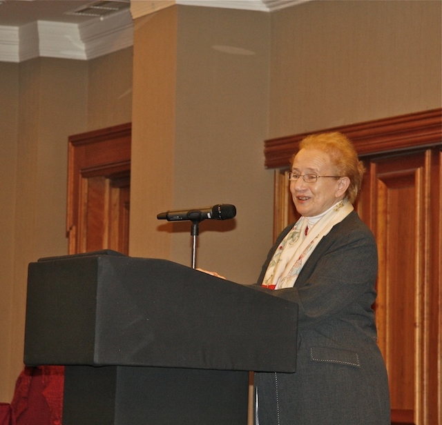 Justice Catherine McGuinness, President of the Law Reform and retired Judge of the Supreme Court, delivering her ‘Law and Morality’ lecture in Stillorgan Park Hotel as part of the Booterstown and Mount Merrion Parishes Series of Ecumenical Lenten Talks.