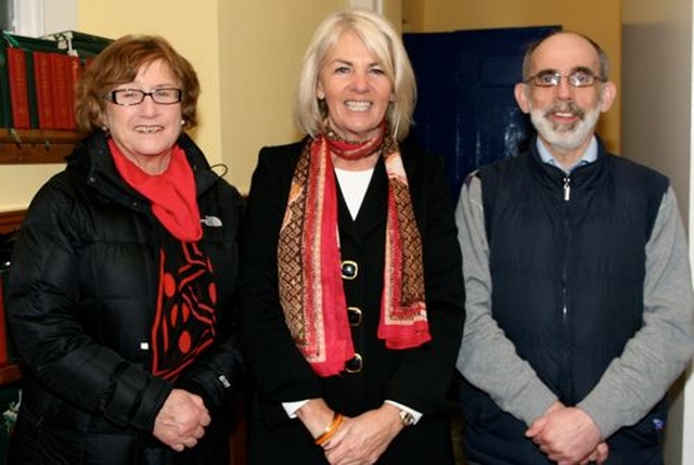 Rita Delaney, Daphne Kaye and Colin Bryan following the service celebrating 300 years of St Brigid’s Parish Church in Stillorgan which took place on St Brigid’s Day. 