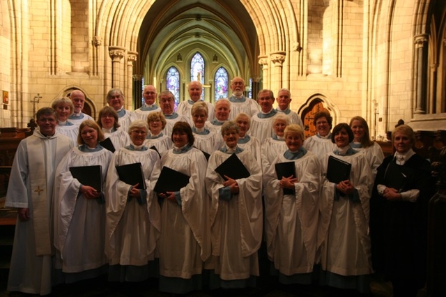 Pictured are the Meath and Kildare Diocesan Choir at the Service in St Patrick's Cathedral marking the centenary of the office of Reader in the Church of Ireland.