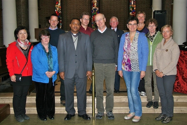 The Revd Obinna Ulogwara, Rector, and parishioners from St George and St Thomas' Parish pictured with the delegation from Norway's Diakonhjemmet University on their visit to the parish church.