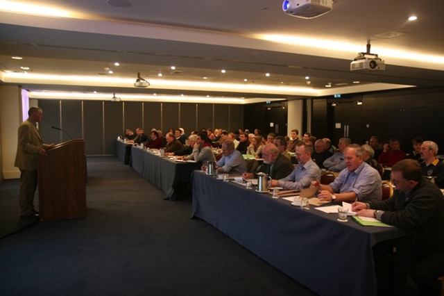 Pictured is the Archdeacon of Dublin, the Venerable David Pierpoint speaking during a business session of the Dublin and Glendalough Diocesan Clergy Conference in Athlone.