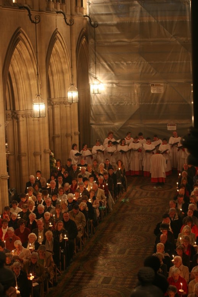 The scene in Christ Church Cathedral at the annual ecumenical Irish Cancer Society 'celebration of life' service in the Cathedral.