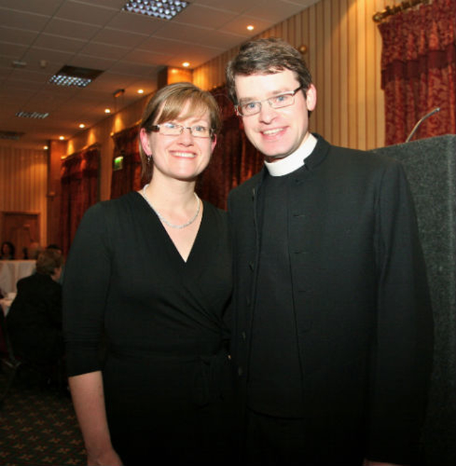 The new rector of Holy Trinity, Killiney, Revd Niall Sloane, with his wife, Karen, in Fitzpatrick’s Castle Hotel following his institution. 