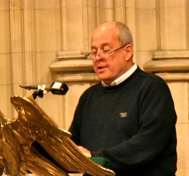 Dr Alan Bruce reading a lesson during the diocesan Discovery anniversary thanksgiving service in Christ Church Cathedral.