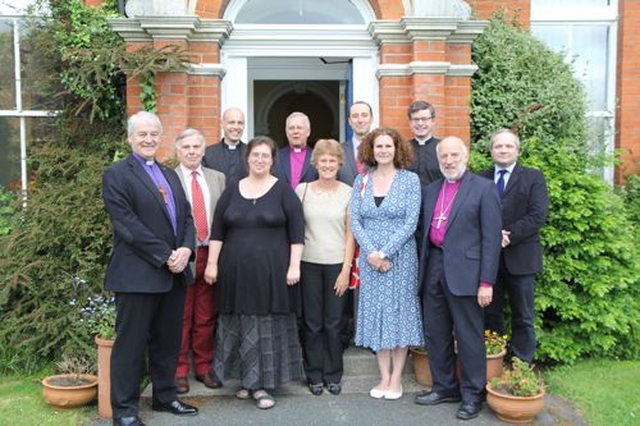Representatives from the four Anglican churches in Ireland, England, Scotland and Wales outside the Church of Ireland Theological Institute which hosted the Four Nations Faith and Order Consultation. 