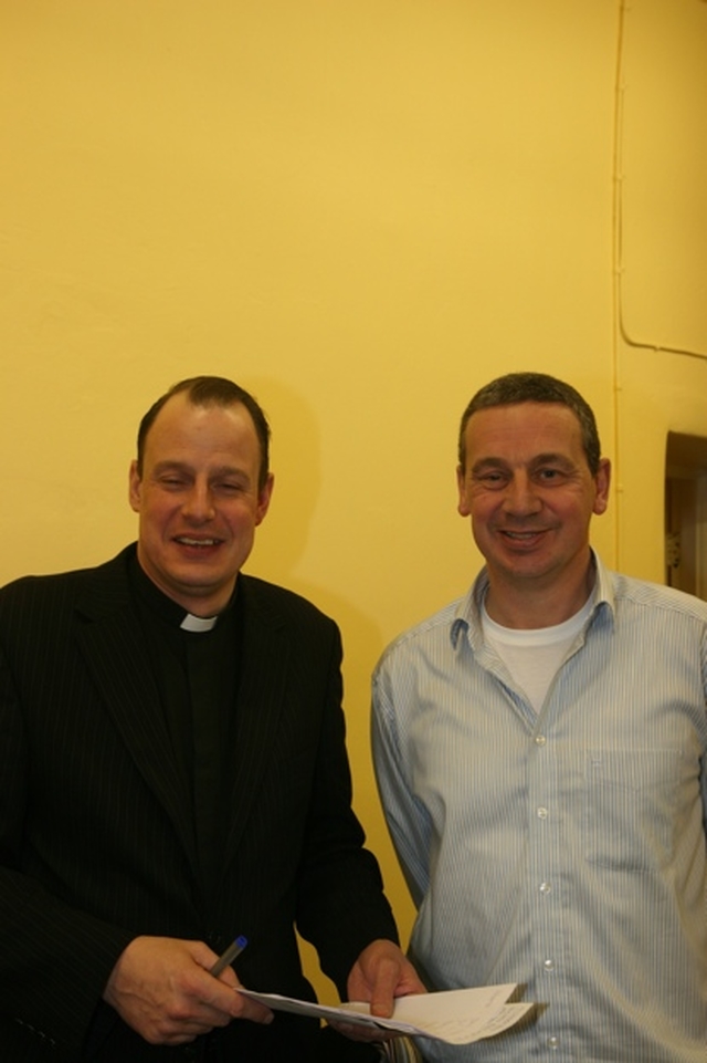 Fr Charlie Hoey, Roman Catholic Chaplain in Mountjoy Prison (right) with the Revd Roy Byrne, Rector of Drumcondra and North Strand. Fr Hoey was delivering one of the 'Advent Talks' in the parish every Wednesday during Advent.