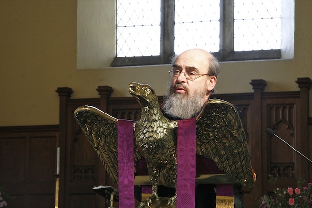 Canon Patrick Comerford, Director of Spiritual Formation at the Church of Ireland Theological Institute, addressing the 3Rock Churches Environmental Group ‘Water Awareness Sunday' Ecumenical Service in Whitechurch Parish Church.