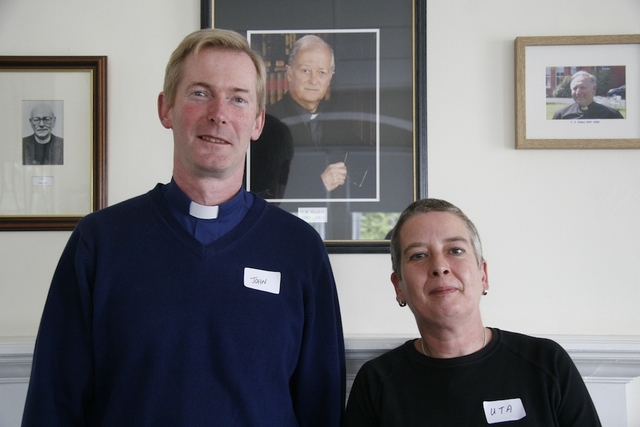 John Tanner, Diocesan Director of Lay Ministry; and Uta Raab, Administrative Assistant.