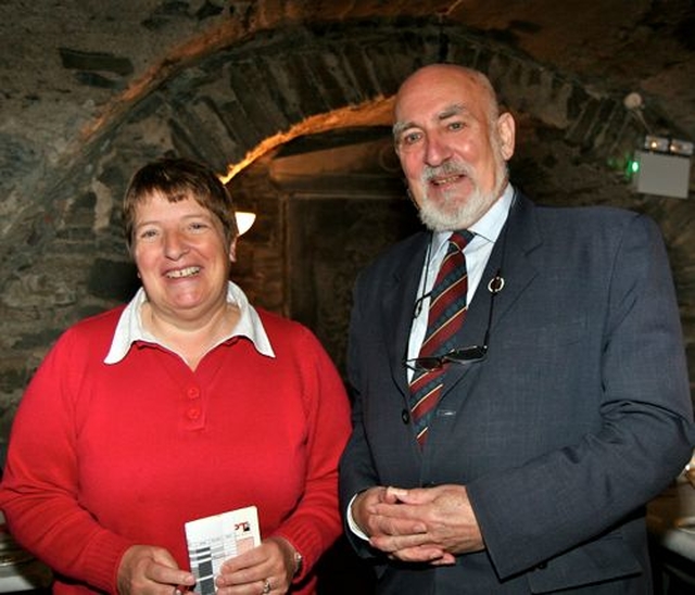 Lesley Rue and Terrence Read at the Friends of Christ Church annual lunch in the Crypt following the Trinity Sunday Patronal Service in the Cathedral. 
