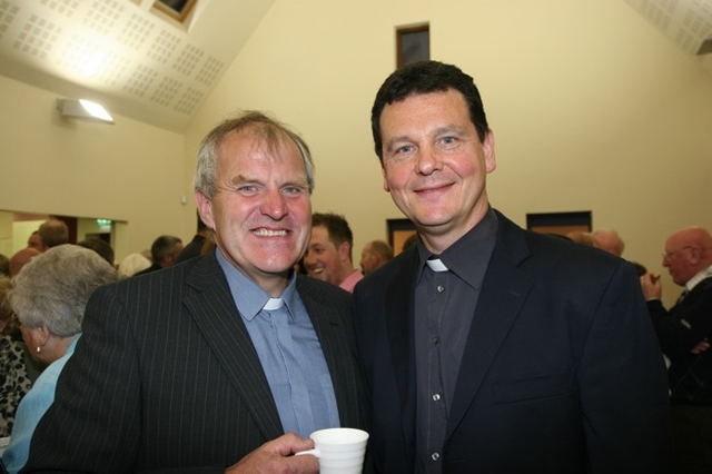 The newly instituted Rector of Greystones, the Revd David Mungavin (right) with his new neighbour the Revd William Bennett, Rector of Newcastle, Newtownmountkennedy and Calary.