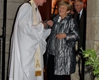 The Revd Niall Stratford greets well wishers following the service in St Matthias’ Church, Killiney–Ballybrack, at which he was ordained to the priesthood on All Saints’ Day, November 1.