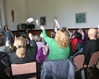 Praying through paper planes at the 'Creative Prayer' seminar at the Building Blocks Conference, All Hallows College.