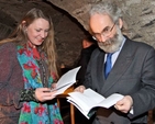 The Revd Ása Björk Ólafsdóttir and the Revd Robert Marshall peruse BACI’s 2014 Lent Bible Study resource at its launch in Christ Church Cathedral. 