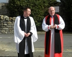 The Revd Arthur Young and Bishop Ferran Glenfield at the 150th celebratory event in Kill O the Grange. (photo: James Darling)