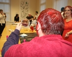 Brendan Walsh, an ordinand in the Church of Ireland Theological Institute checks out his new look having got his hair and beard dyed for Bishops' Appeal.