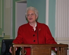 Dr Susan Parkes speaking at the relaunch of her book 'Kildare Place: The History of the Church of Ireland Training College and College of Education 1811-2010' in the National Library of Ireland, Kildare St, Dublin. The college is celebrating its bicentenary this year. 