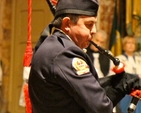 Seamus O’Rourke of the Dublin Fire Brigade Pipe Band played the Last Post Lament during the 1913 Lockout Service of Remembrance in the University Church on St Stephen’s Green on November 12.