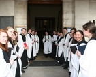 Pictured are the Choir of Trinity College Chapel following a service at which the Dean of St John's Cambridge, the Revd Duncan Dormer (back left) preached. Also pictured back right is the Revd Darren McCallig, Chaplain of Trinity College Dublin.