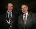 Pictured at the 60th Annual Service of Thanksgiving for the Gift of Sport are Albert Bell (left), President of the Masonic Boys Association and Phil Orr, President of High School Past Pupils Association (and former Irish Rugby International).