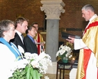 Archdeacon David Pierpoint enrolling Dr Ann Lodge, Rory Traynor and Des Reid into the Guild of All Saints’ Church, Grangegorman.