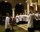 The Choir, comprising theological institute students with choral students resident at the institute singing at the CITI Advent Carol Service in St Georges and St Thomas.