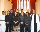 The Music Group “Una Voce” (One Voice) with the Revd Jameson K of the Marthomma Church and the Revd Obinna Ulogwara (Diocesan Honorary Chaplain for the International Community) at the year’s Discovery Thanksgiving Service in one of the  St Patrick’s Cathedral Group (St Catherine’s & St James Church, Donore Avenue, SCR, Dublin 8).