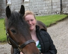 Cookie and her owner at the Blessing of the pets service in Ballinatone, Co Wicklow.