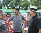 Craig Doyle at the Powerscourt Parish Fete along with the Curate of the Parish, the Revd Ken Rue (left) and the Rector, the Venerable Ricky Rountree (right).