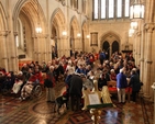 Attendees at Christ Church cathedral with their pets at the charity carol service in aid of Peata – Providing a Pet Therapy Service to caring institutions in Dublin.