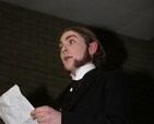 Standish O'Grady (played by John O'Connor) speaking at the re-enactment of the wedding of Bram Stoker and Florence Balcombe in St Ann's Church, Dawson Street.  Bram Stoker, most famous for writing Dracula married Florence, the sweetheart of Oscar Wilde in St Ann's in 1878. The wedding will be re-enacted again on Sunday 6 April.