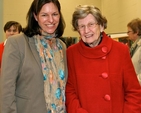 Lisa O’Shea of GOAL and Sheila Mulcahy, mother of Dr David Mulcahy, following the dedication of Khanaberia Primary School in Calcutta which took place in Blessington No 1 School. 