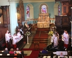 The scene in St Stephen's Church for the service of thanksgiving for the completion of restoration work on the Church. 