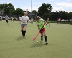 Action from the Diocesan Inter-Parish Hockey Tournament. Eventual winners Bray (white) take on Wicklow (yellow). Bray won the match 2-0.