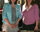 Sandra Knaggs, Dublin and Glendalough Mothers’ Union vice president and Jane Grindle, administrative officer of Mothers’ Union Ireland prepare for the inaugural Mums in May tea party in the Chapter Room of Christ Church Cathedral. 