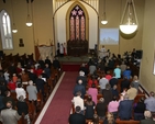 The congragation in Athy parish church for the blessing and dedication of the new parish centre.