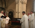 The Archbishop of Dublin and Bishop of Glendalough, the Most Revd Dr John Neill commissions the Revd John Tanner (right) as the new Diocesan Director of Lay Ministry.