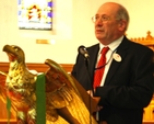 Brian Scott, organiser, at the Service to mark 450 years of Mail Transport on the Irish Sea at St Philip's Church in Milltown. Photo: David Wynne.