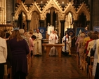 Clergy including the Archbishop of Dublin, the Most Revd Dr John Neill, the Dean of Christ Church Cathedral, the Very Revd Dermot Dunne and the Diocesan Chaplain to the Mothers' Union, the Revd Paul Houston at the Mothers' Union Diocesan Festival Eucharist in Christ Church Cathedral.