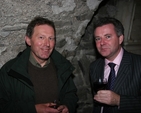 The Revd Canon John Mann from the Diocese of Connor with Scott Hayes at a reception for clergy from the Diocese of Bangor, North Wales who are presently visiting Dublin.