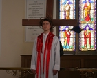 Jesus, played by John Godfrey, a parishioner of St Patrick's Enniskery arrives at the Church at the Ecumenical Procession of the Cross in Enniskerry.