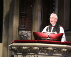 The new Dean of St Patrick’s Cathedral, the Very Revd Victor Stacey, delivers his first sermon in his new office. Photo: Patrick Hugh Lynch.