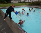 Getting even wetter at the diocesan junior summer camp.