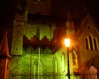 St Patrick’s Cathedral was turned green for St Patrick’s Day. 