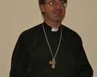 Bishop Michael Burrows pictured speaking at the first session of the Living Worship Course in Mageough House, Rathmines. Bishop Burrows spoke about the use of worship spaces in the context of modern liturgy.